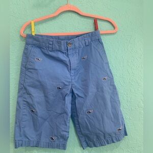 Vineyard Vines Light Blue Whale Shorts boys 14 preppy resort